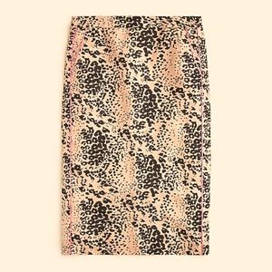 NWOT J.Crew Pencil Skirt in Leopard Print